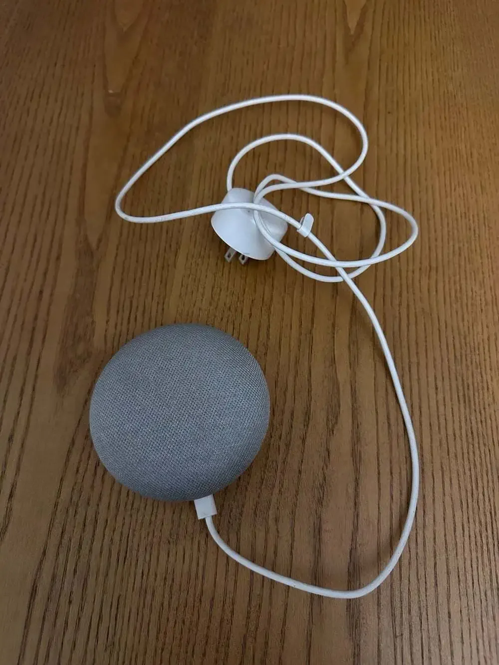 Google Home Mini 1st Gen Smart Speaker with Power Adapter - Chalk/Gray